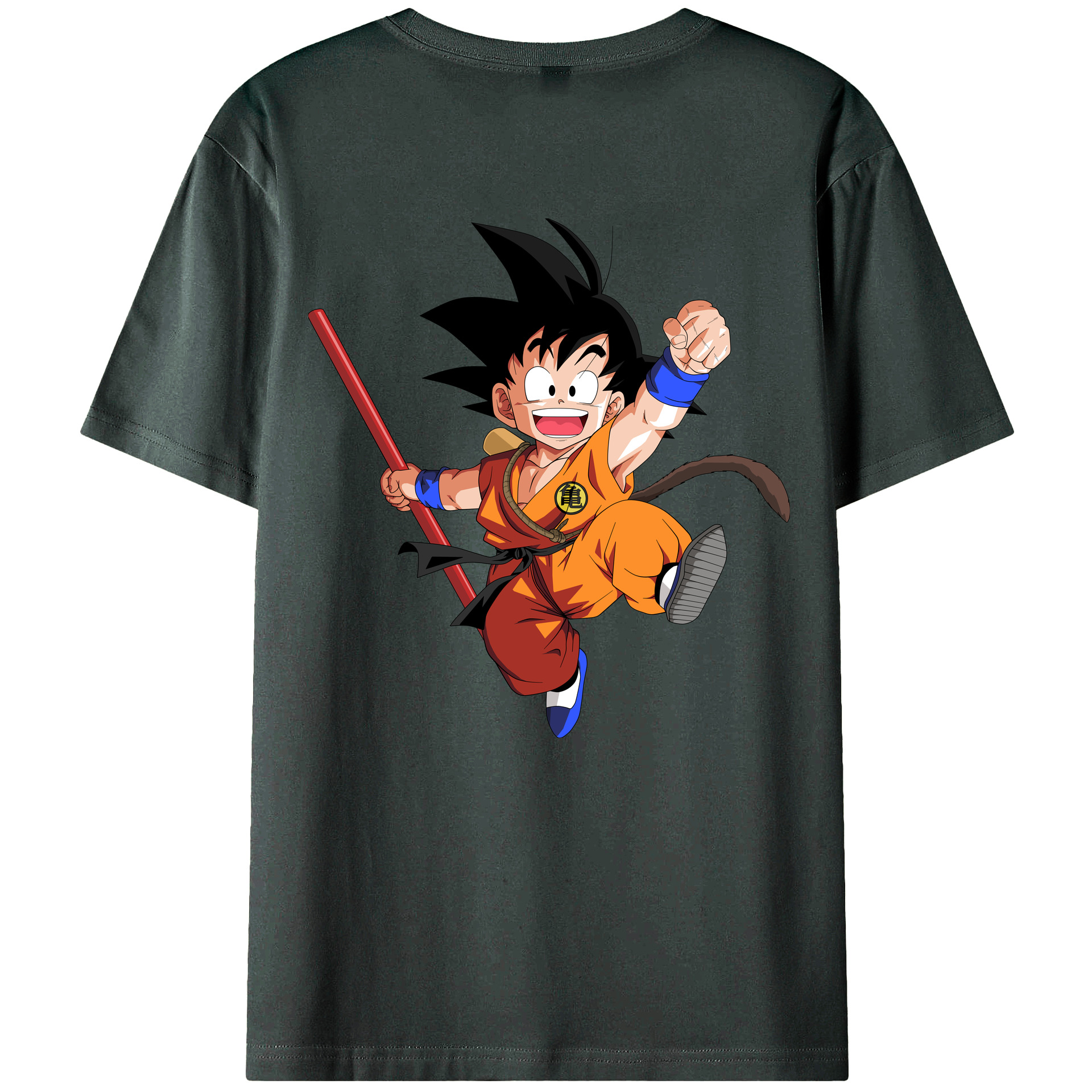 （画像用） ドラゴンボール 孫悟空（そん ごくう）Son Goku カカロット DRAGON BALL Kakarotto 綿100％ メンズ半袖Tシャツ（バックプリント） 通気性
